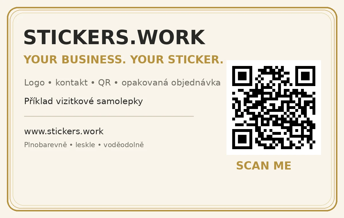 Vizitková samolepka s QR kódem